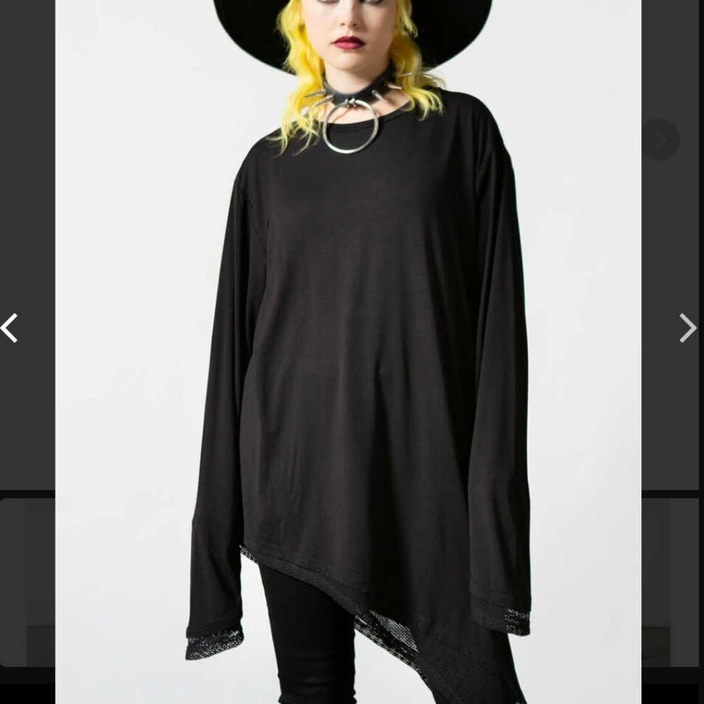 Killstar Black Asymmetrical Sweatshirt